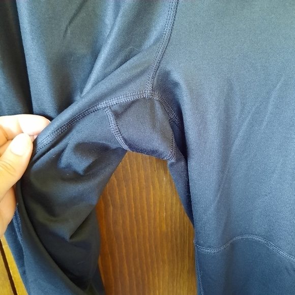 🛍 Reebok PlayWarm black athletic workout fleece lined leggings size large - Picture 5 of 12